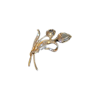 Broche Bloem clip - Goud