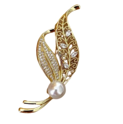 Blad Broche - Goud