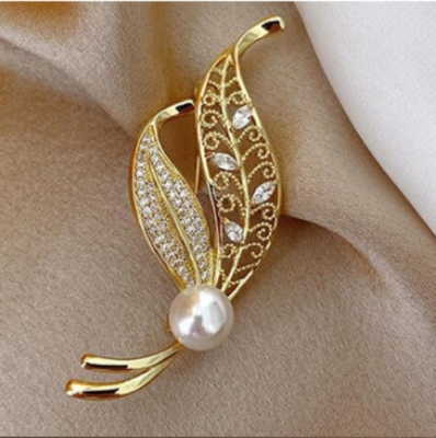 Blad Broche - Goud