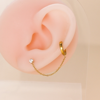 Classic String Oorbel - Goud