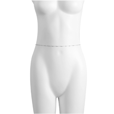 Parel Buikketting - Zilver