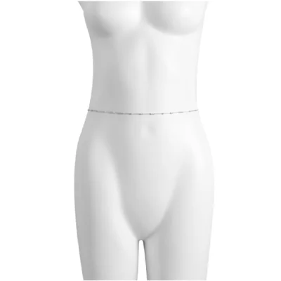 Parel Buikketting - Zilver