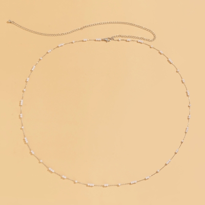 Parel Buikketting - Zilver