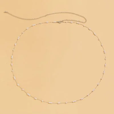 Parel Buikketting - Zilver