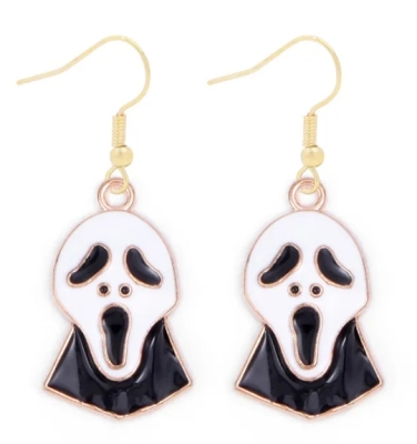 Scary Mask Oorbellen - Goud