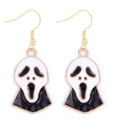 Scary Mask Oorbellen - Goud