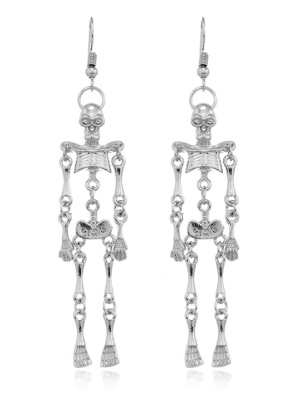 Skelet Oorbellen - Zilver