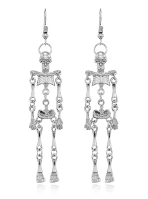 Skelet Oorbellen - Zilver