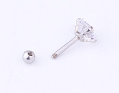Staaf Piercing - Zilver