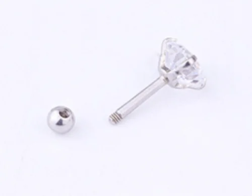 Staaf Piercing - Zilver