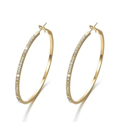 Fancy Grote Hoops Oorbellen - Goud