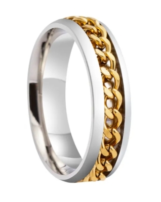 Ketting Ring - Zilver/Goud