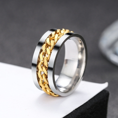 Ketting Ring - Zilver/Goud