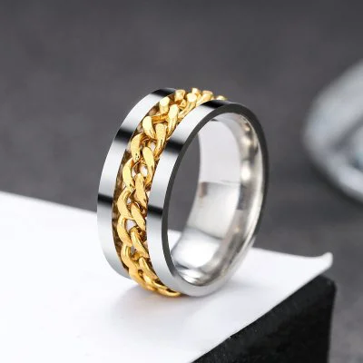 Ketting Ring - Zilver/Goud