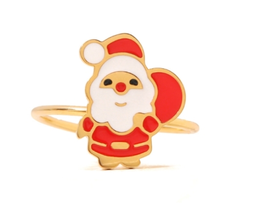 Kerstman Ring - Goud