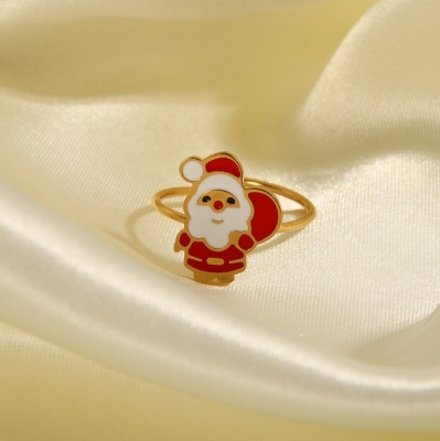Kerstman Ring - Goud