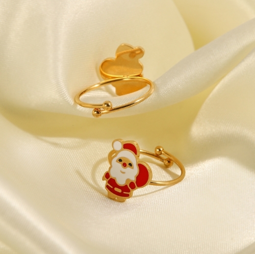 Kerstman Ring - Goud