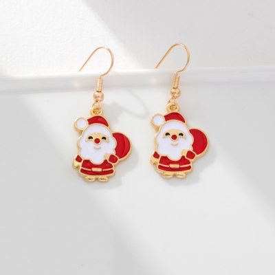 Kerstman Oorbellen - Goud