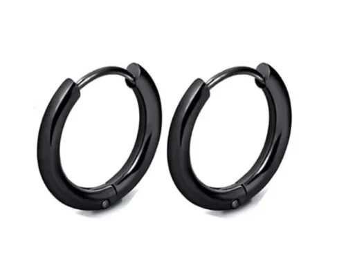 Grote Hoops Oorbellen - Zwart