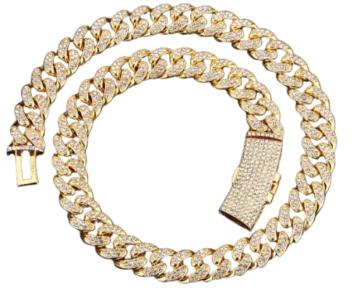 Iced Out Cuban Ketting - Goud