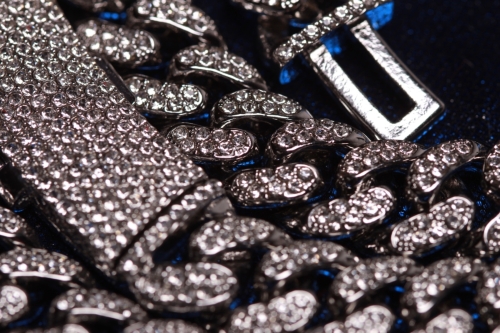 Iced Out Cuban Ketting - Zilver