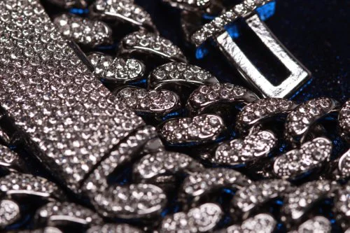 Iced Out Cuban Ketting - Zilver