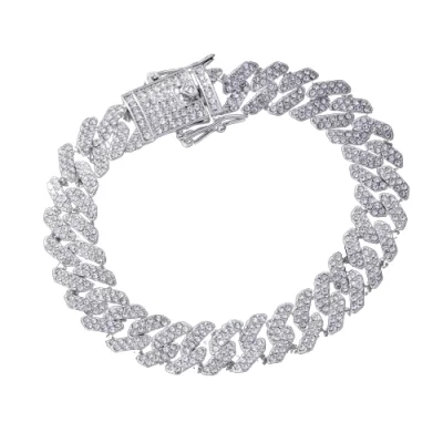 Iced Out Cuban Bracelet - Zilver