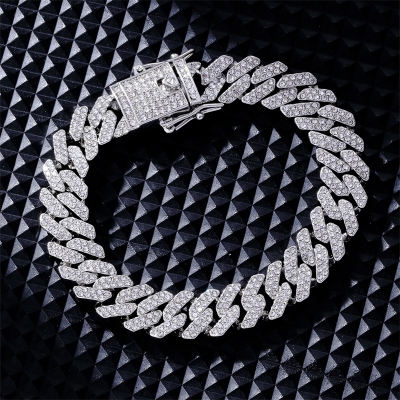 Iced Out Cuban Bracelet - Zilver