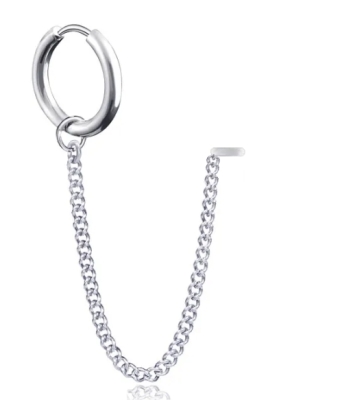 Holder Hoops Oorbellen - Zilver