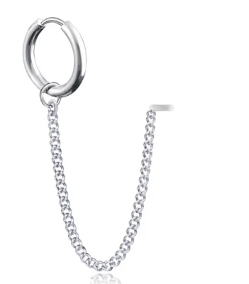 Holder Hoops Oorbellen - Zilver