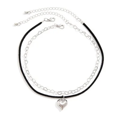 Hartje Choker - Zilver