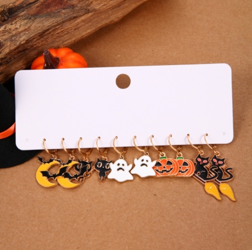 Halloween Oorbellen 5 Set - Goud