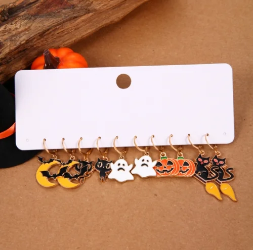 Halloween Oorbellen 5 Set - Goud