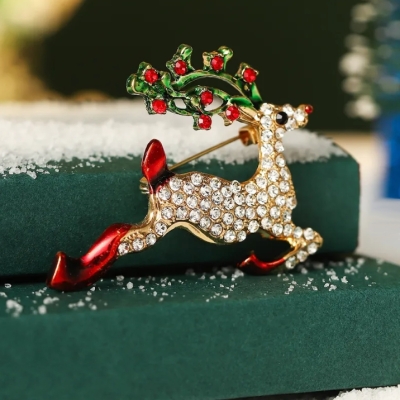 Hert Broche - Goud