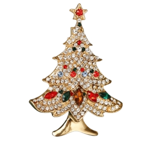 Kerstboom Broche - Goud