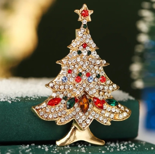 Kerstboom Broche - Goud