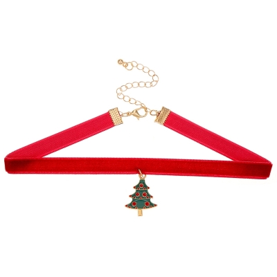 Kerstboom Choker - Rood