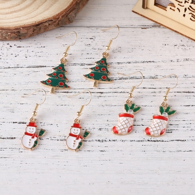 Kerst Oorbellen 3 Set - Goud