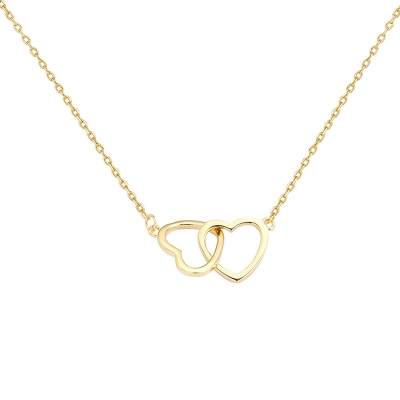 Dubbele Hartjes Ketting