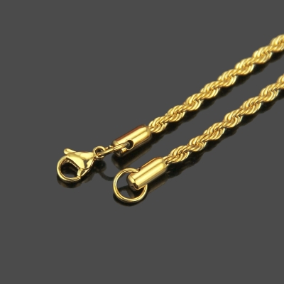 Rope Ketting- Goud