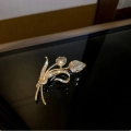Broche Bloem clip - Goud