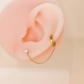 Classic String Oorbel - Goud