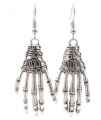 Skelet Hand Oorbellen - Zilver