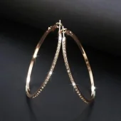 Fancy Grote Hoops Oorbellen - Goud