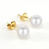 Parel Stekers Oorbellen - Goud