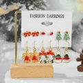 Kerst Oorbellen 6 Set twee - Goud