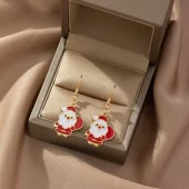 Kerstman Oorbellen - Goud