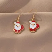 Kerstman Oorbellen - Goud