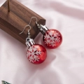 Kerstbal Oorbellen - Rood