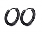 Grote Hoops Oorbellen - Zwart